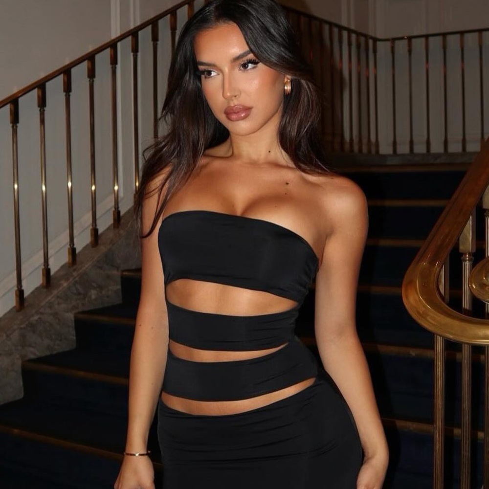 Midnight Rain Maxi Dress Black